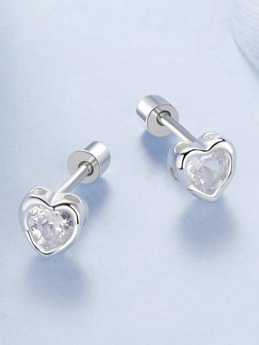 Cercei din Argint Lumière Heart