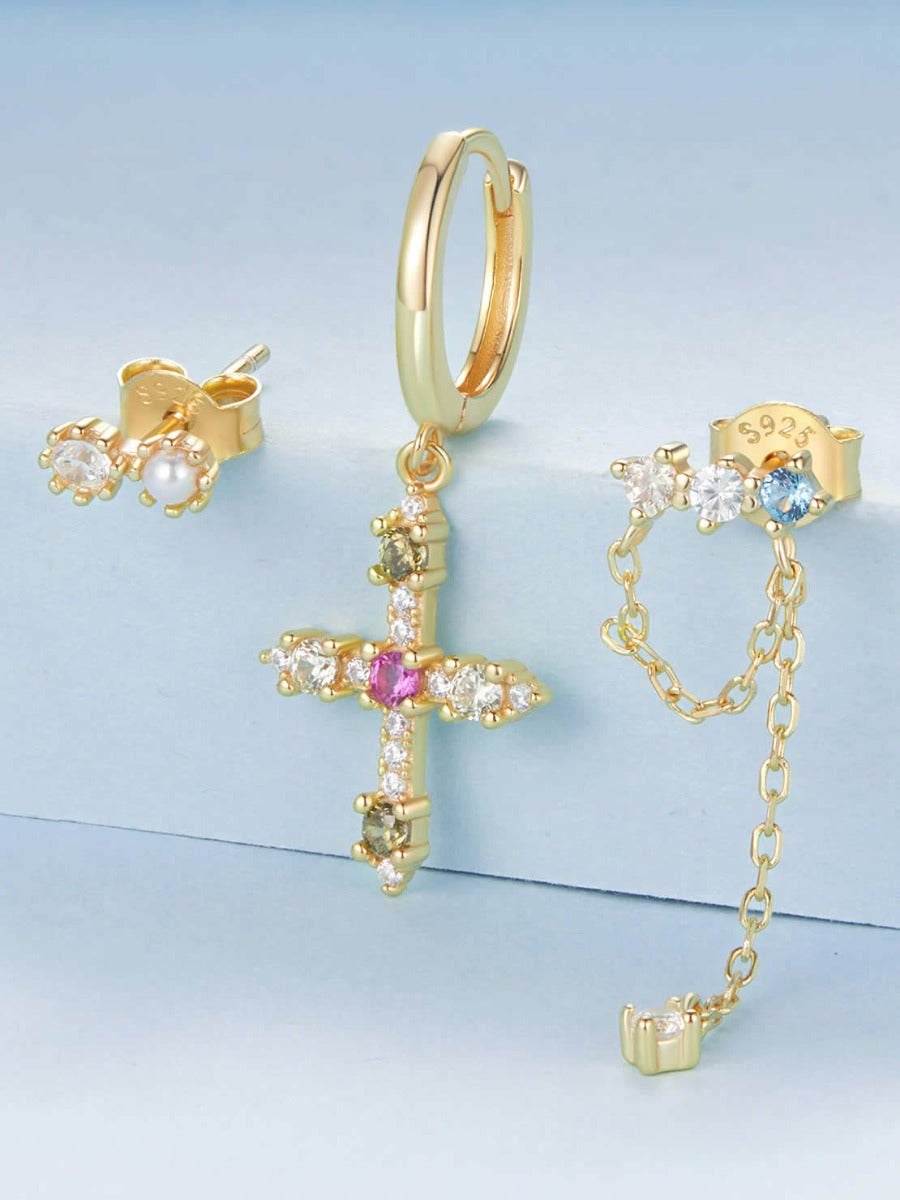 Cercei din Argint Celestial Trinity