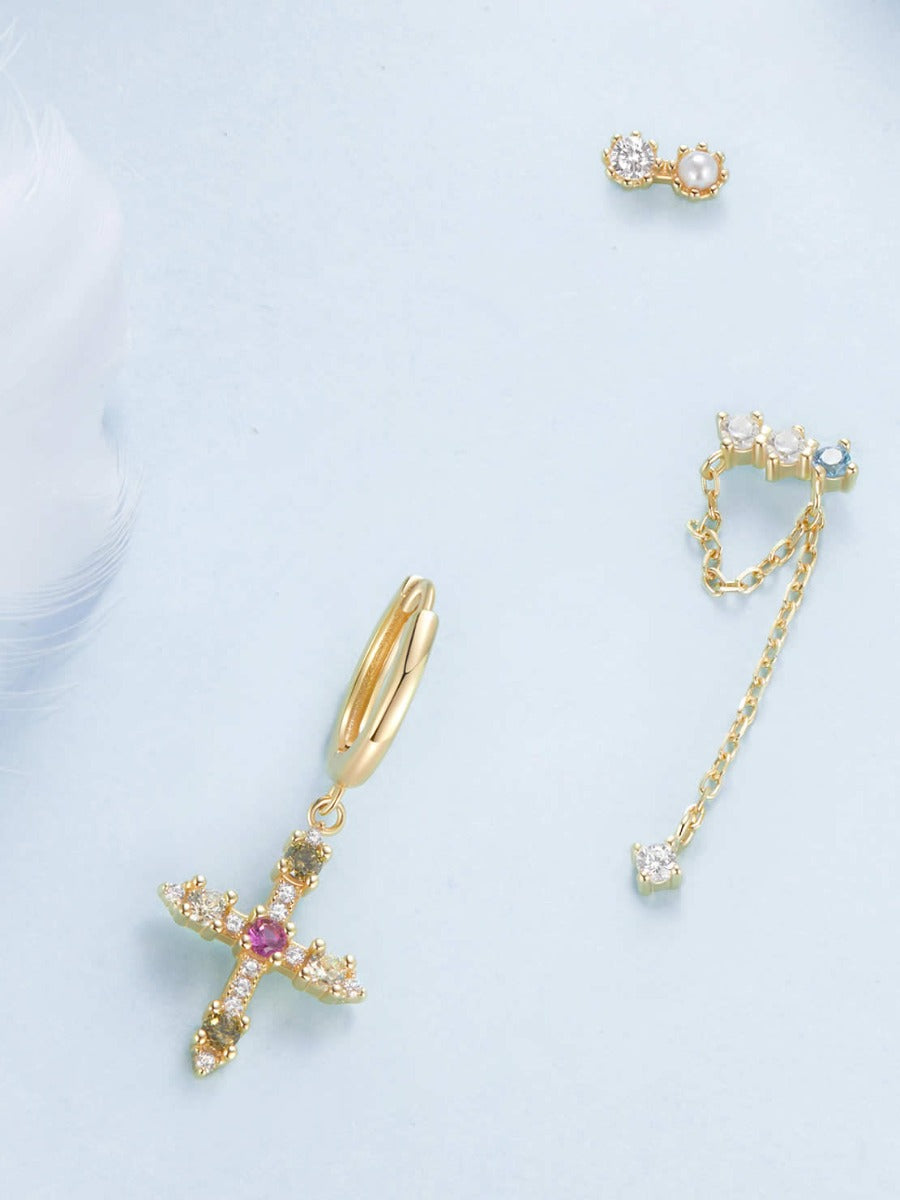 Cercei din Argint Celestial Trinity