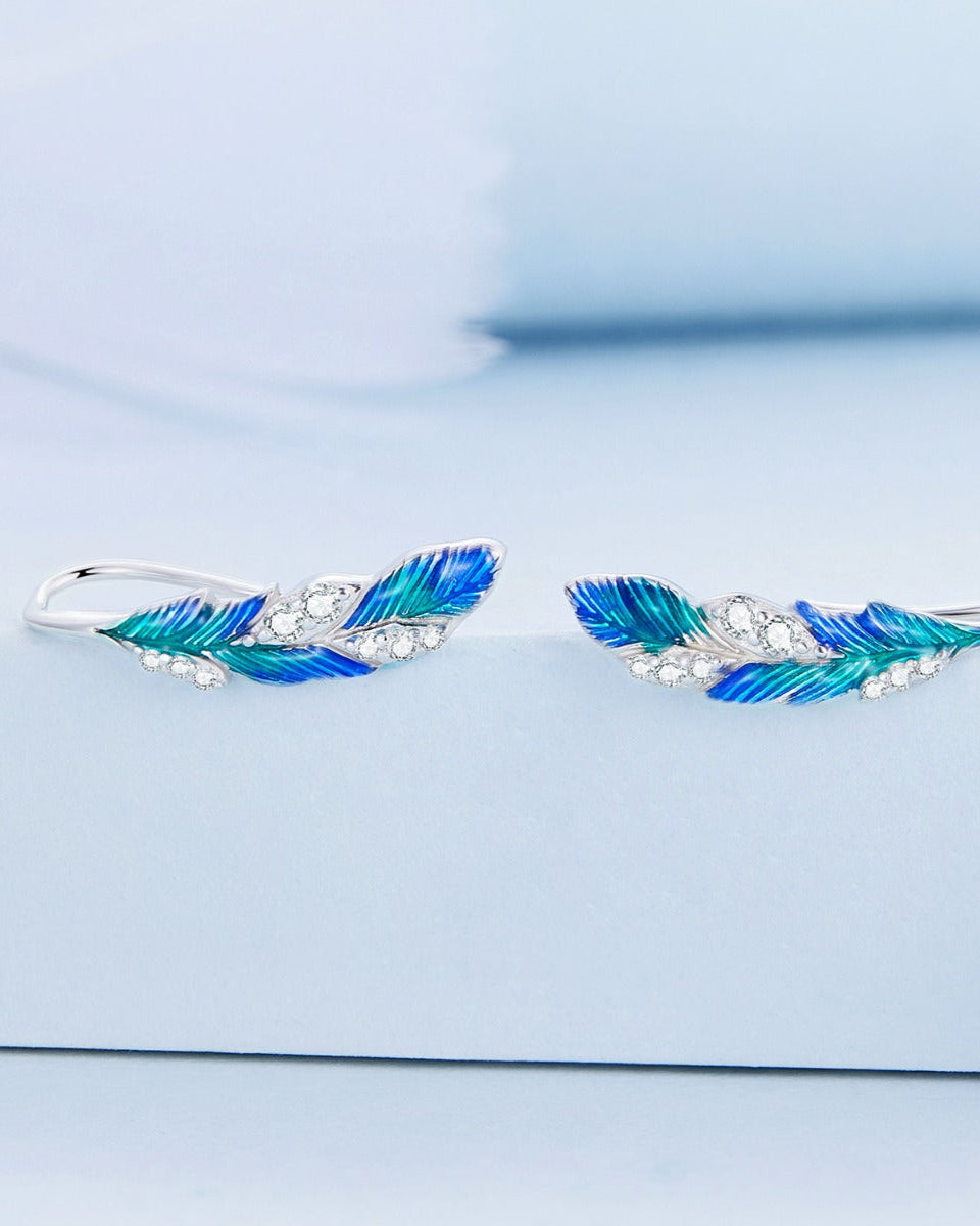 Cercei din Argint Feather