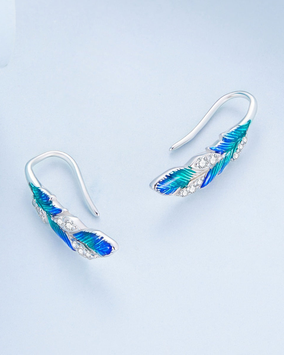 Cercei din Argint Feather