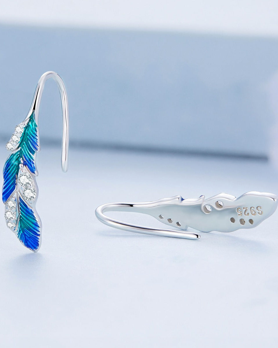 Cercei din Argint Feather