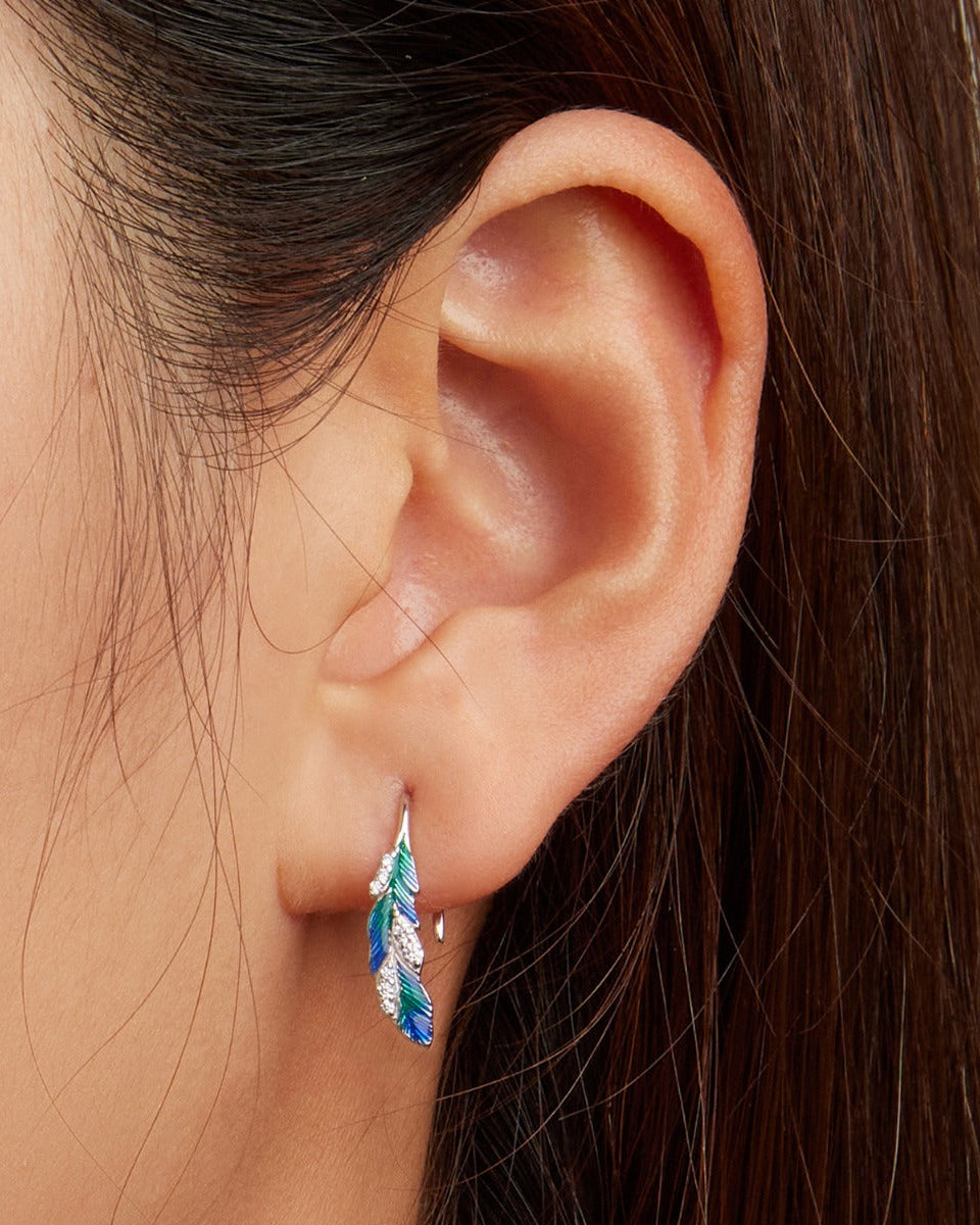 Cercei din Argint Feather