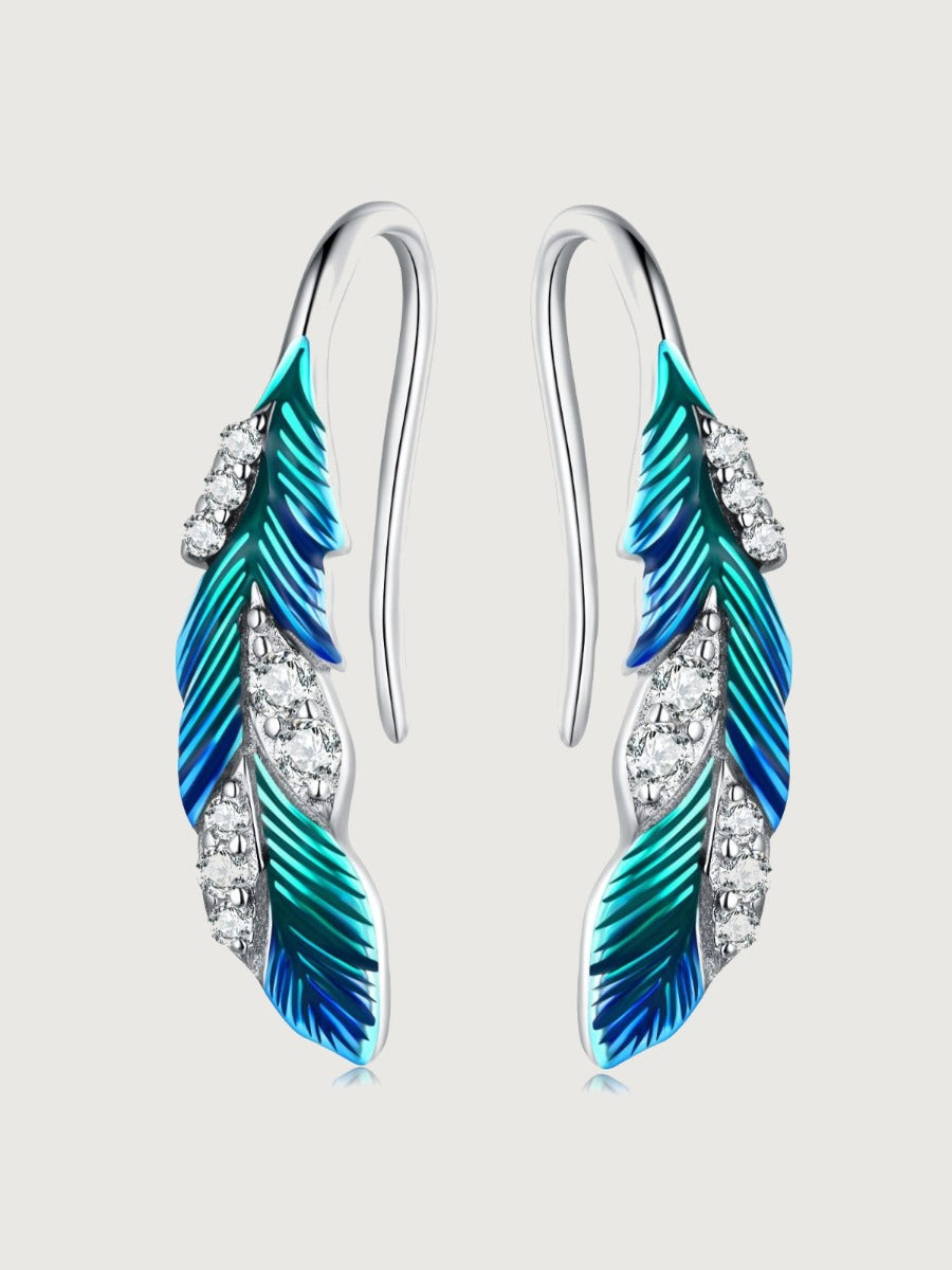 Cercei din Argint Feather