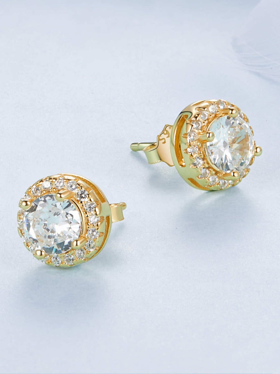 Cercei din Argint Golden Radiance