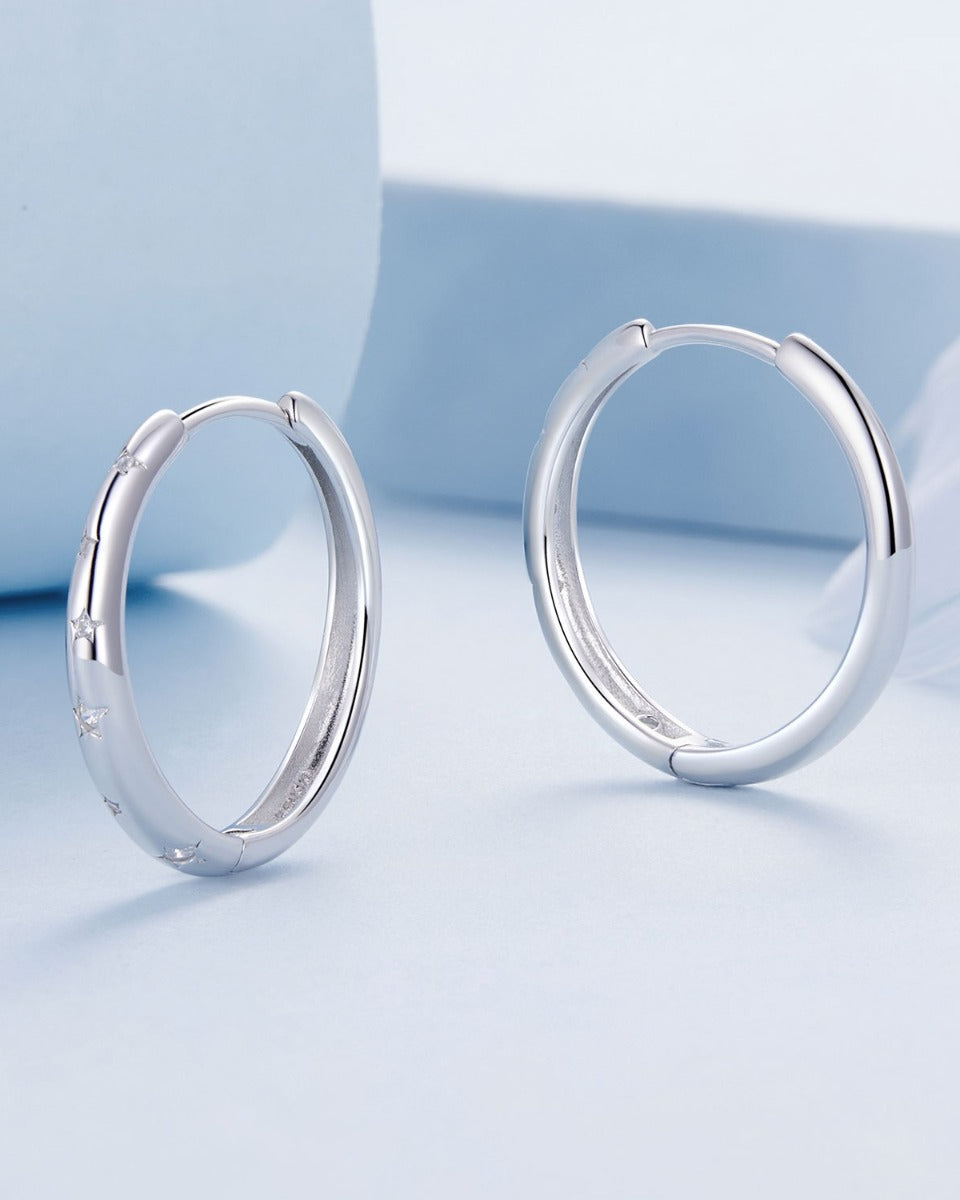 Cercei din Argint Starry Refinement