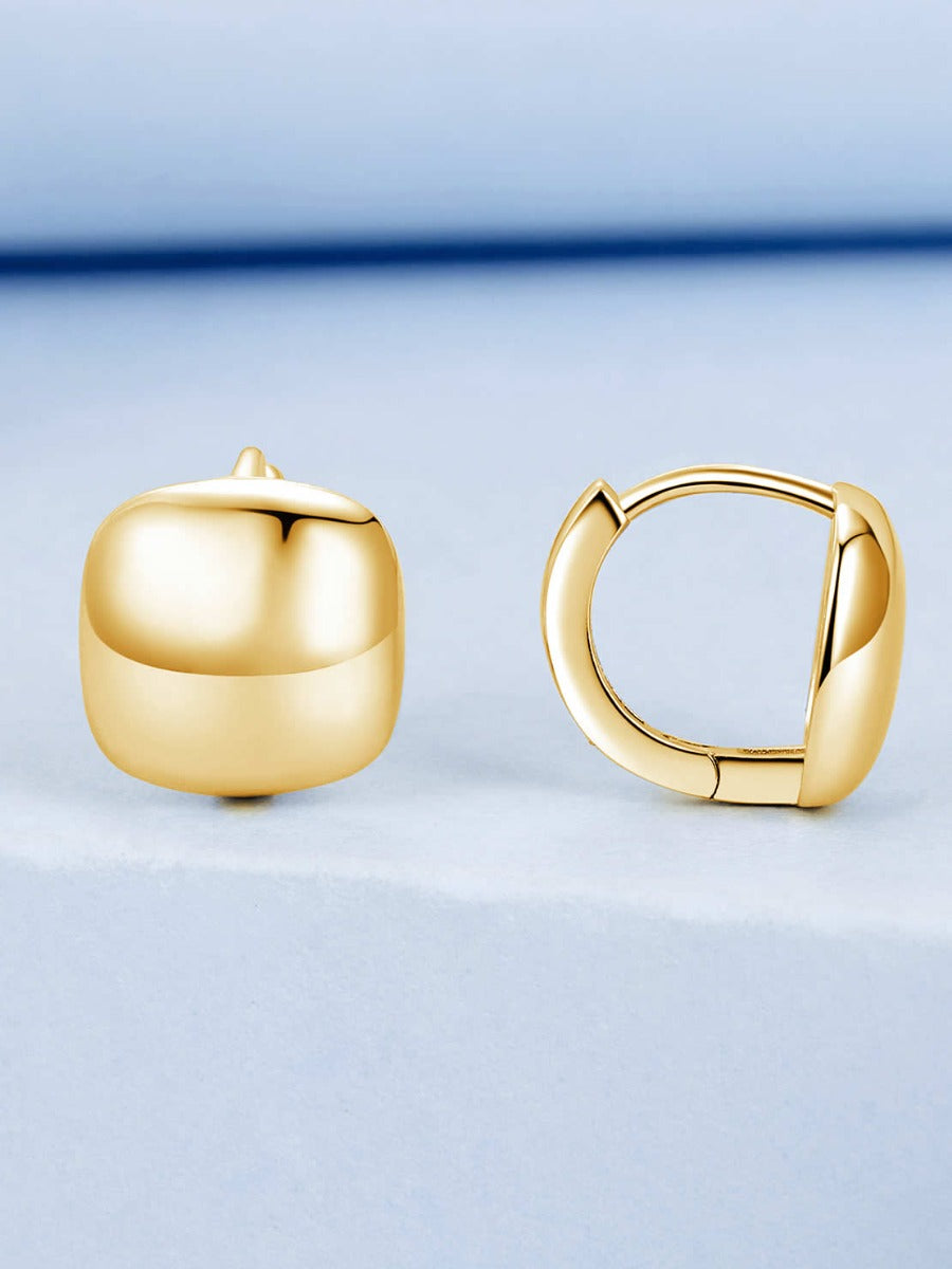 Cercei din Argint Golden Luxe Hoops