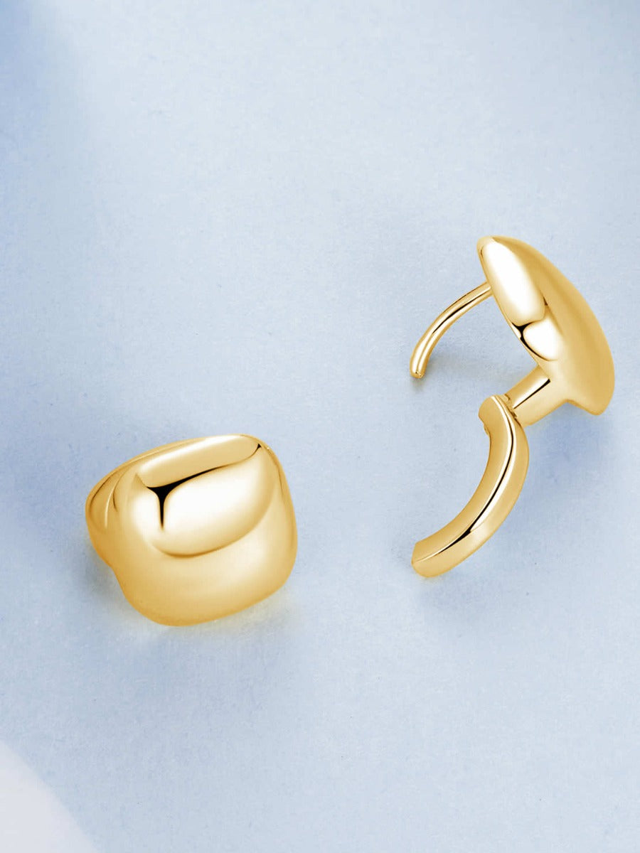 Cercei din Argint Golden Luxe Hoops