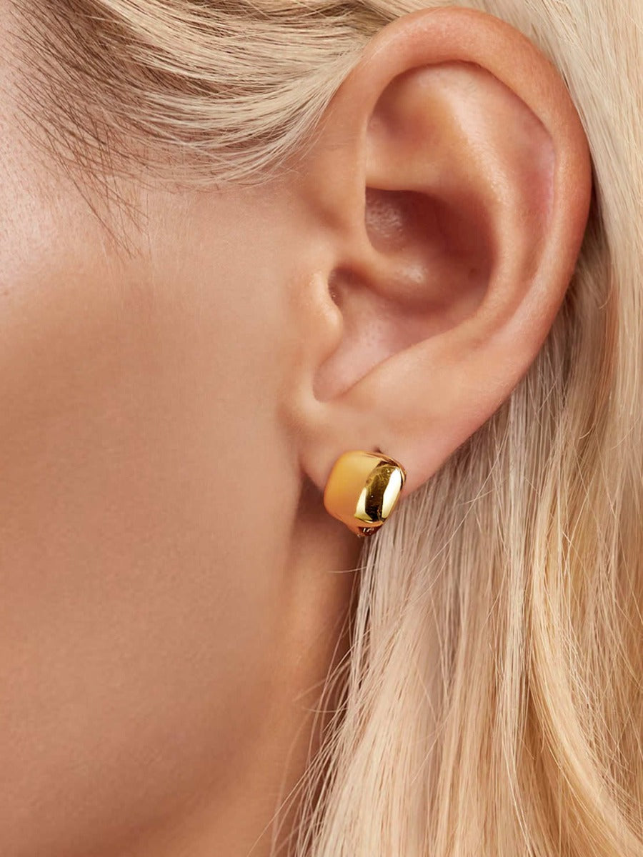 Cercei din Argint Golden Luxe Hoops