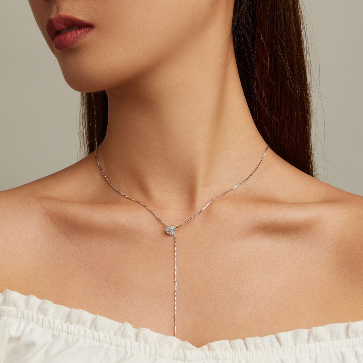 Pandantiv cu Lantisor din Argint Love Necklace