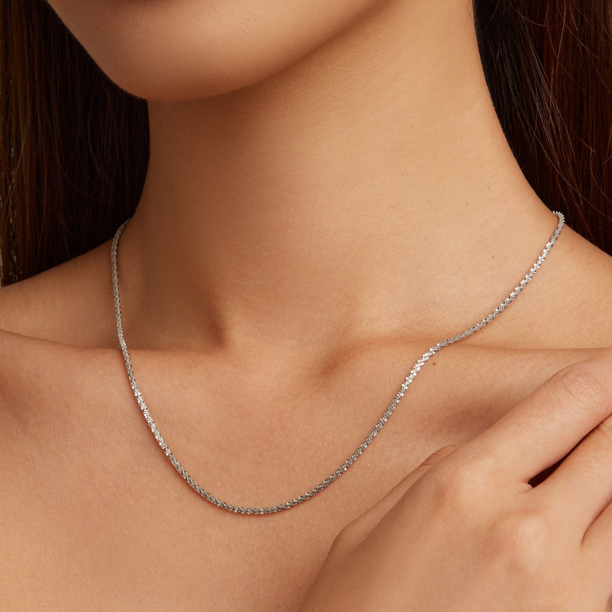 Pandantiv cu Lantisor din Argint Gypsophila Necklace