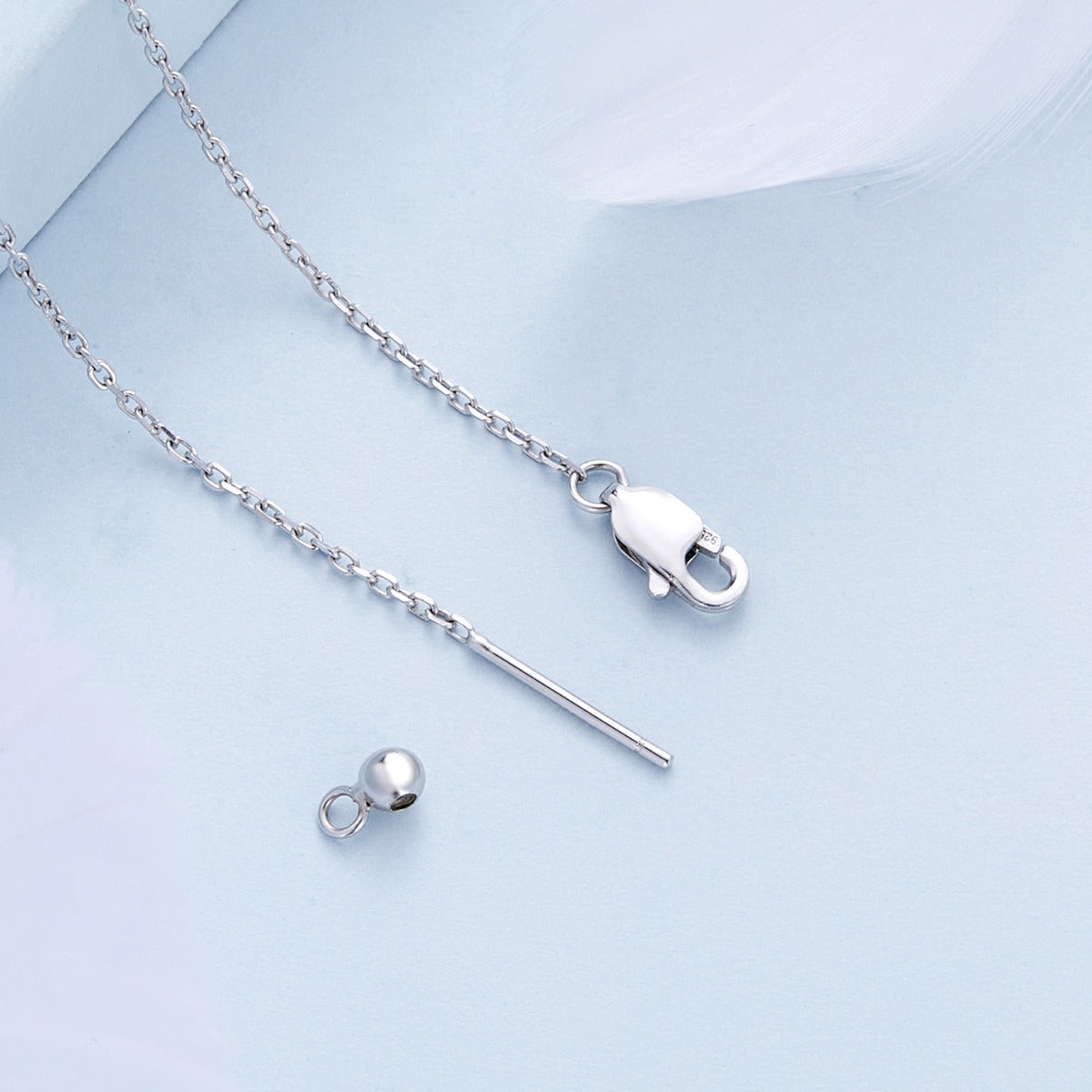 Pandantiv cu Lantisor din Argint Crescent Moon