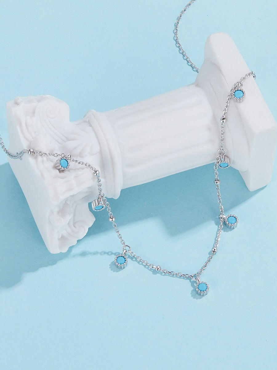 Colier din argint Turquoise Cascade