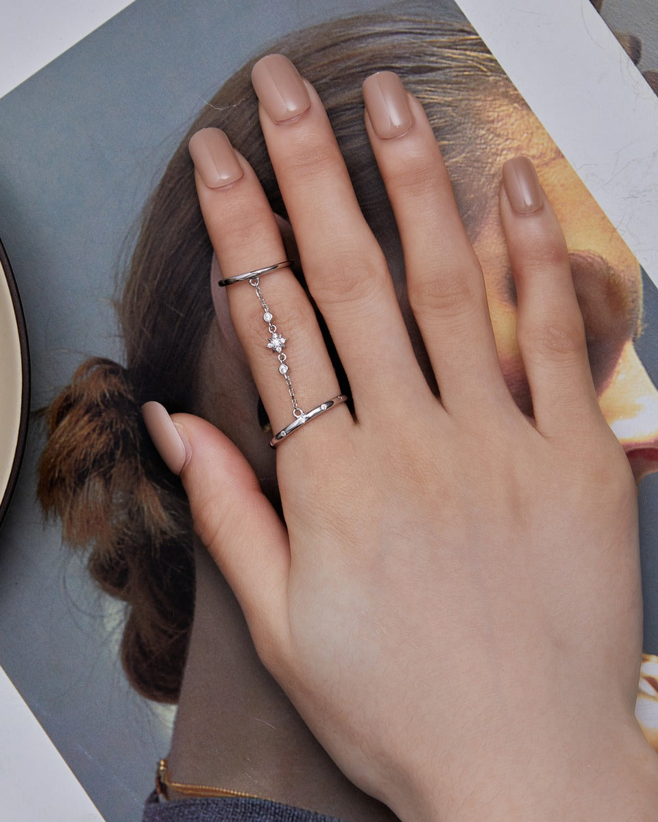 Inel din Argint Chain Double Ring