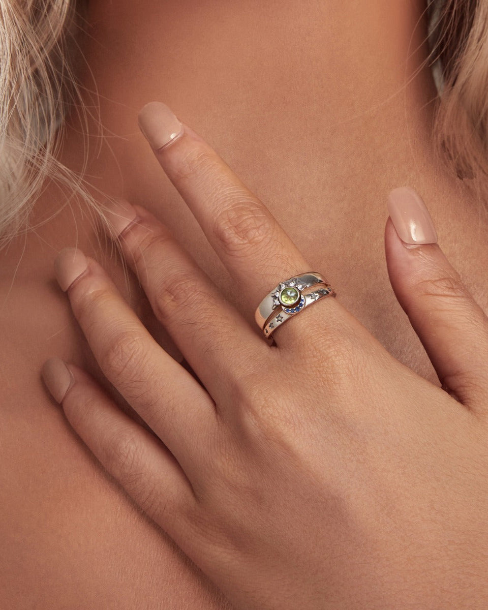 Inel din Argint Sun Moon Stars