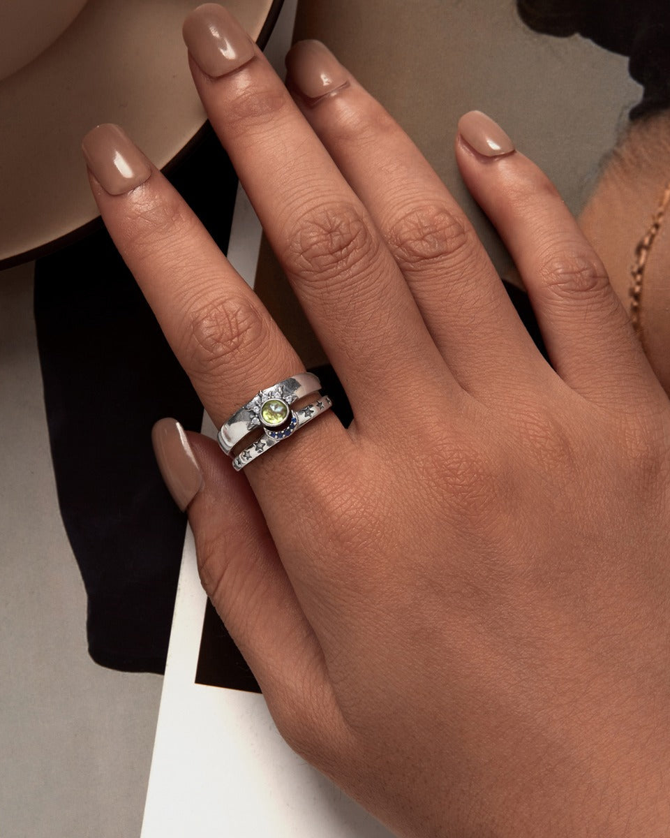 Inel din Argint Sun Moon Stars