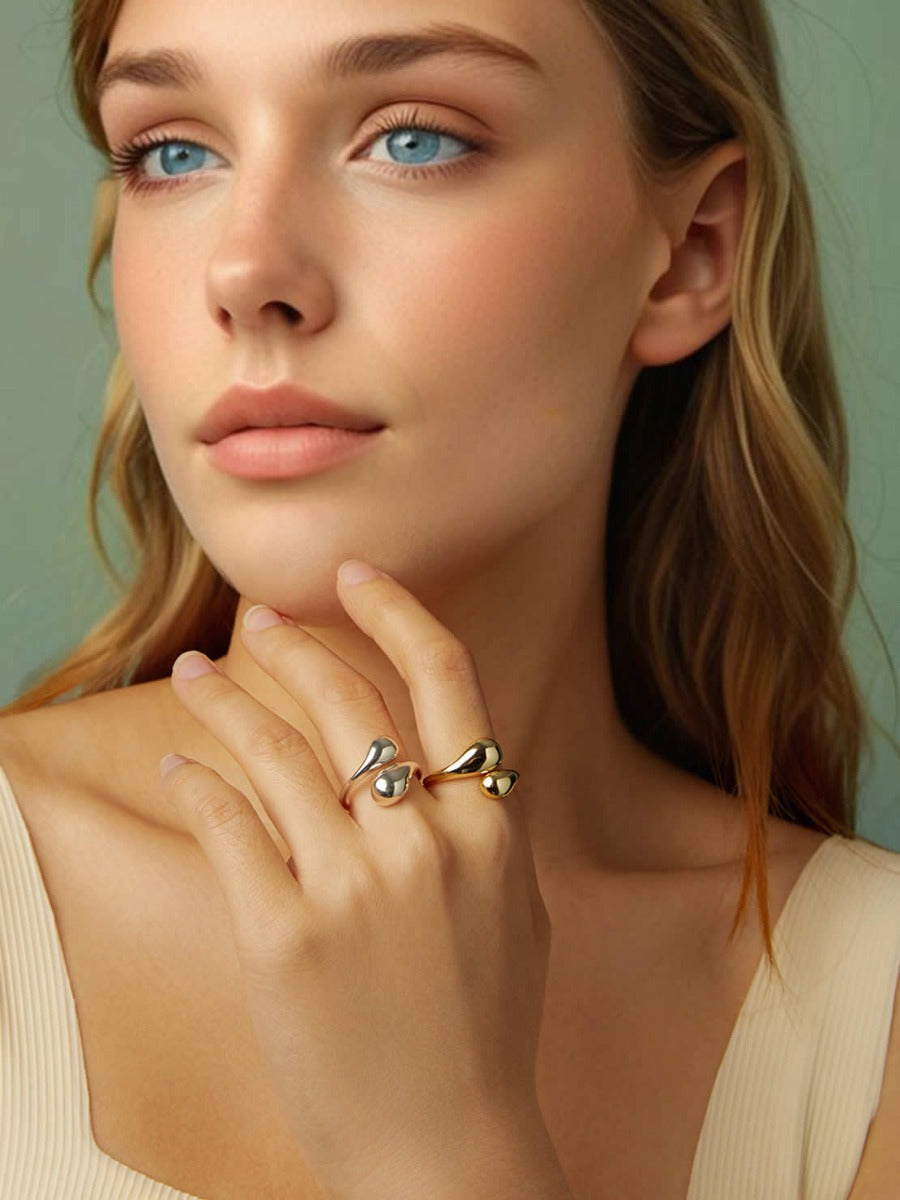 Inel din Argint Golden Flow