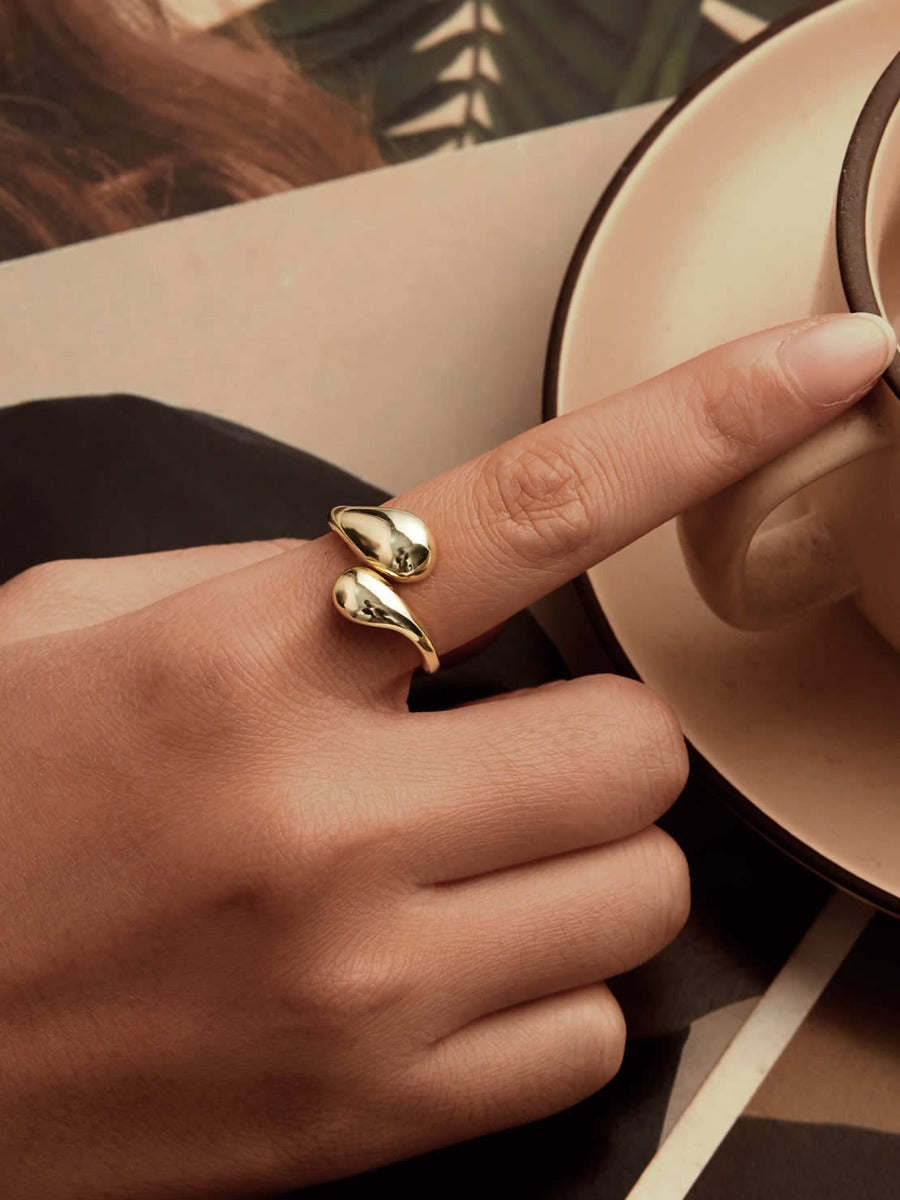 Inel din Argint Golden Flow