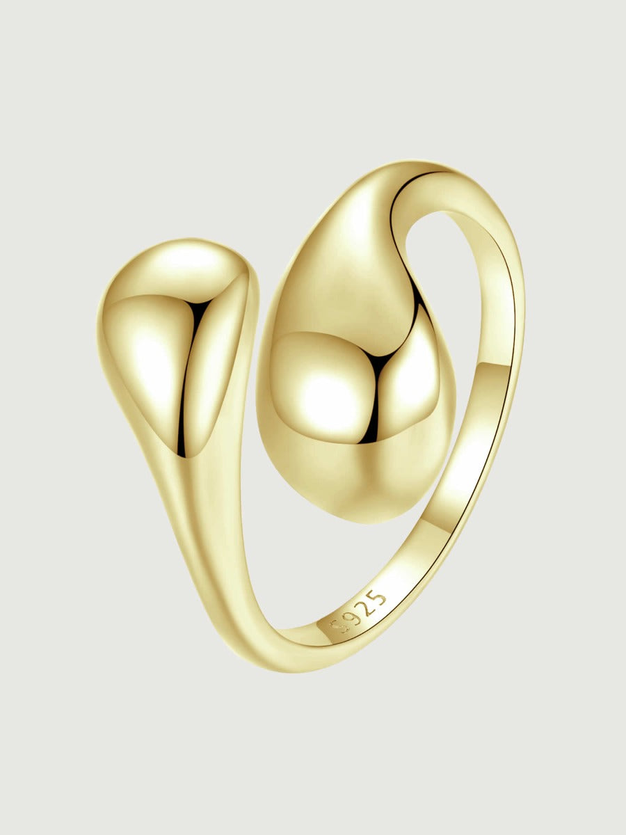 Inel din Argint Golden Flow