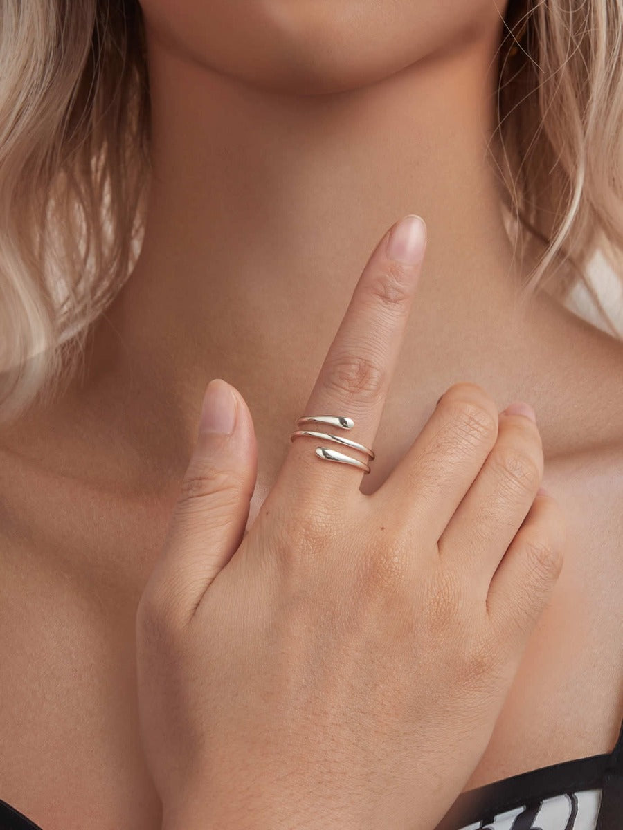 Inel din Argint Fluid Elegance