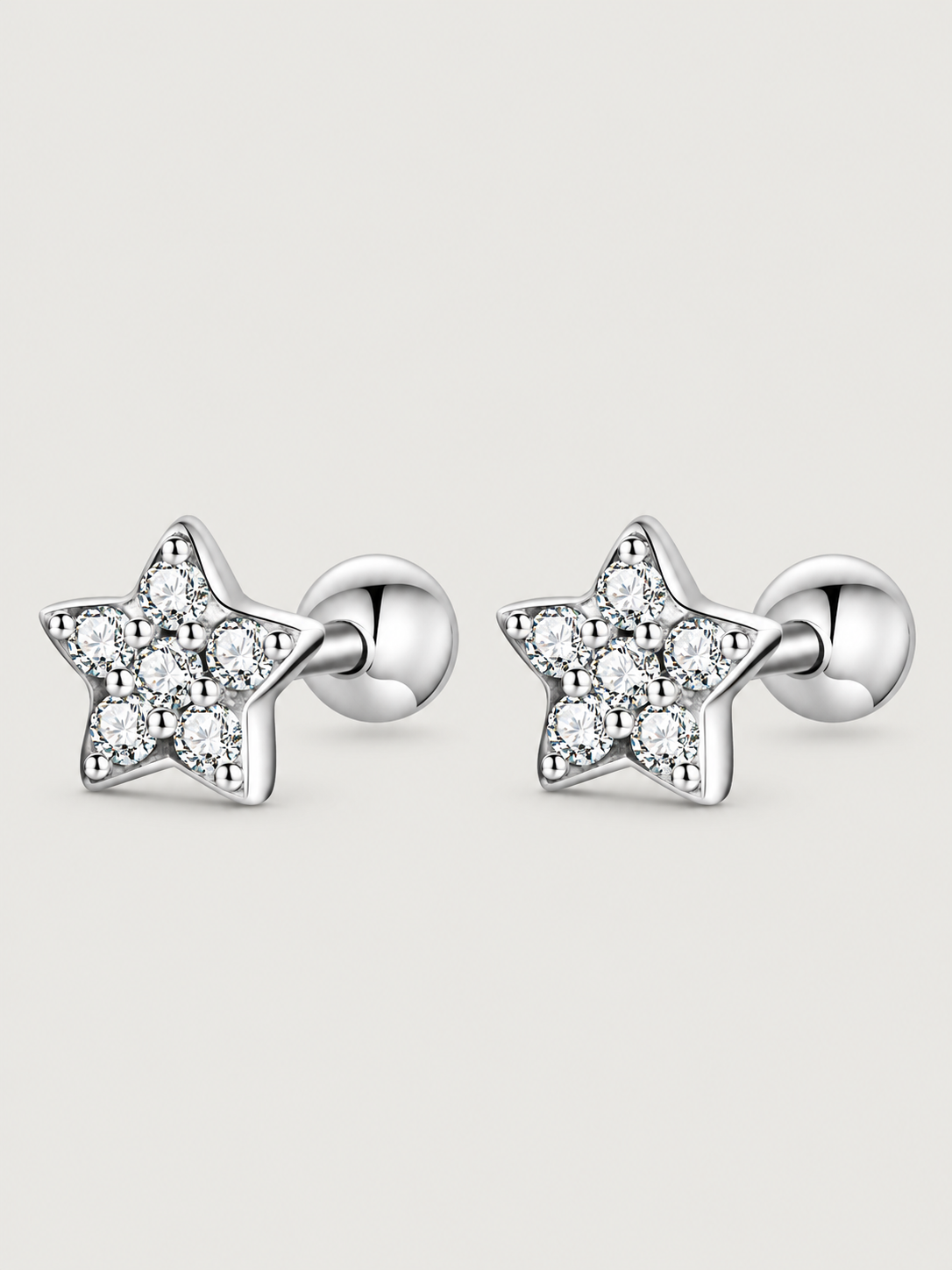 Cercei din argint 925 Pure Starlight in forma de stea cu zirconii