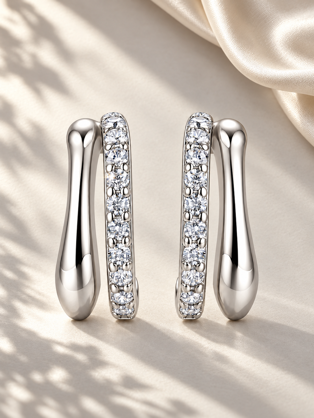 Cercei din Argint 925 Silver cu Moissanite 0,4 CTW
