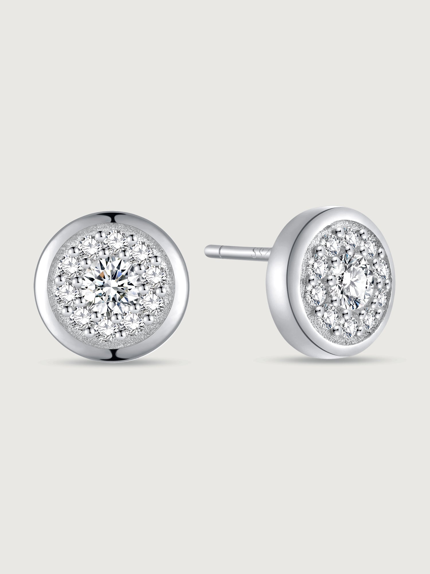 Cercei din argint 925 Silver Timeless Aura cu design halo si zirconii