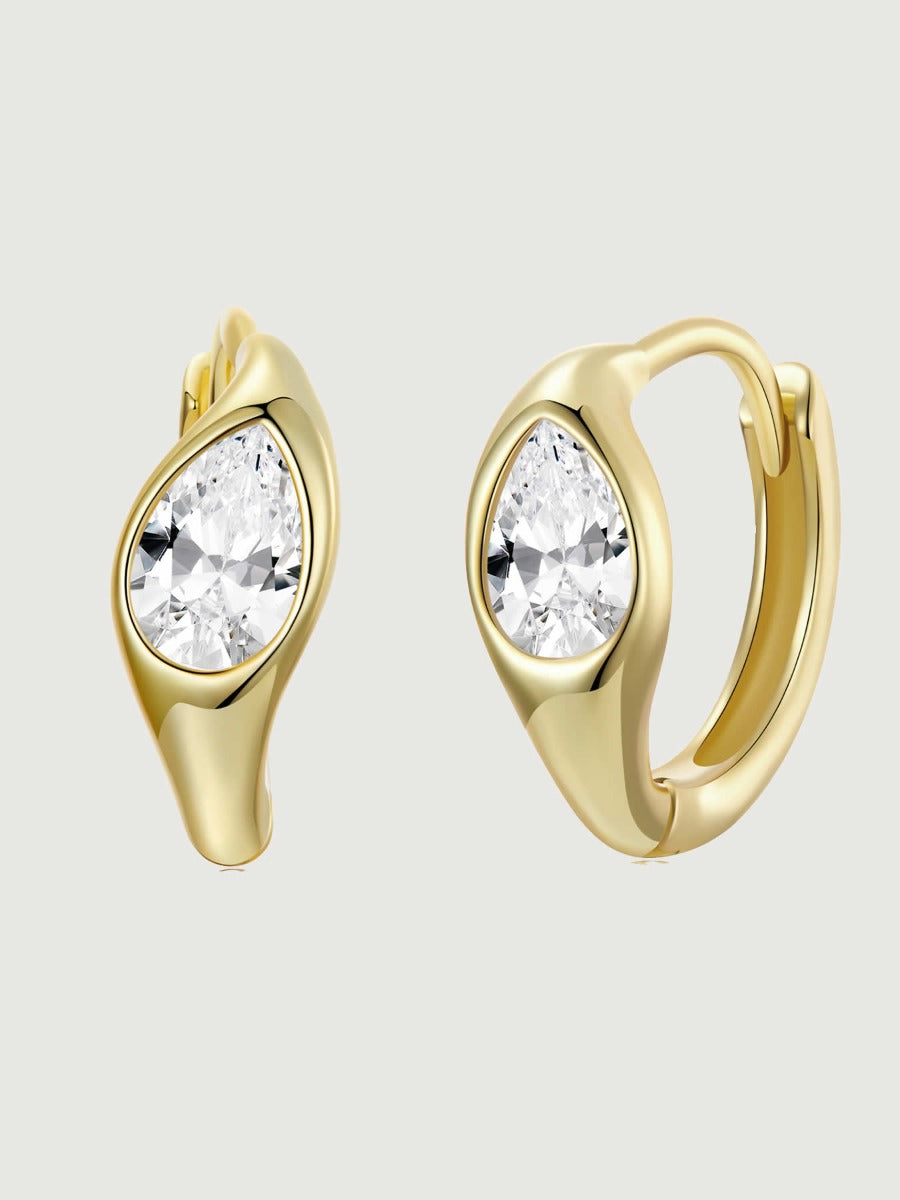 Cercei din argint Golden Essence cu zirconii 5A