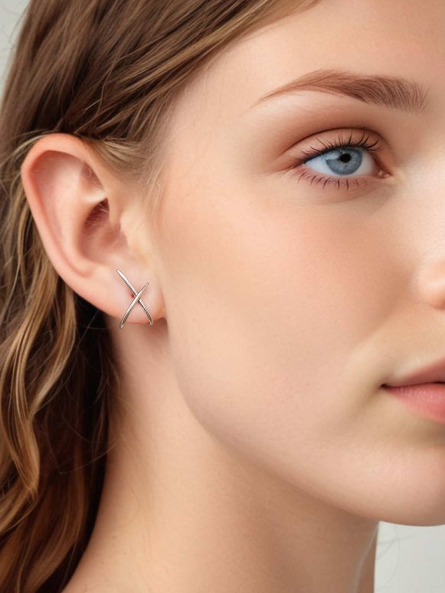 Cercei din argint minimalist elegant