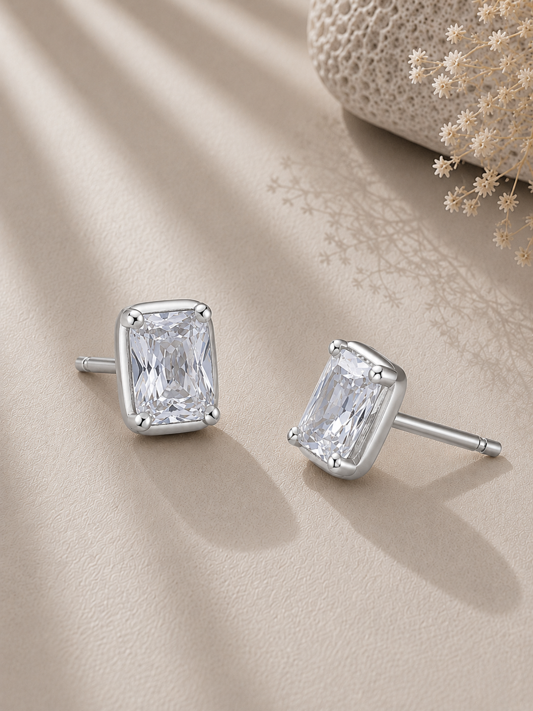 Cercei din argint 925 Radiant Grace cu zirconiu radiant cut editorial