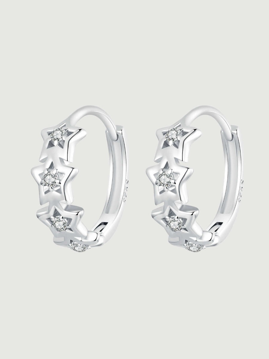 Cercei din argint Stellar Shine cu zirconii 5A
