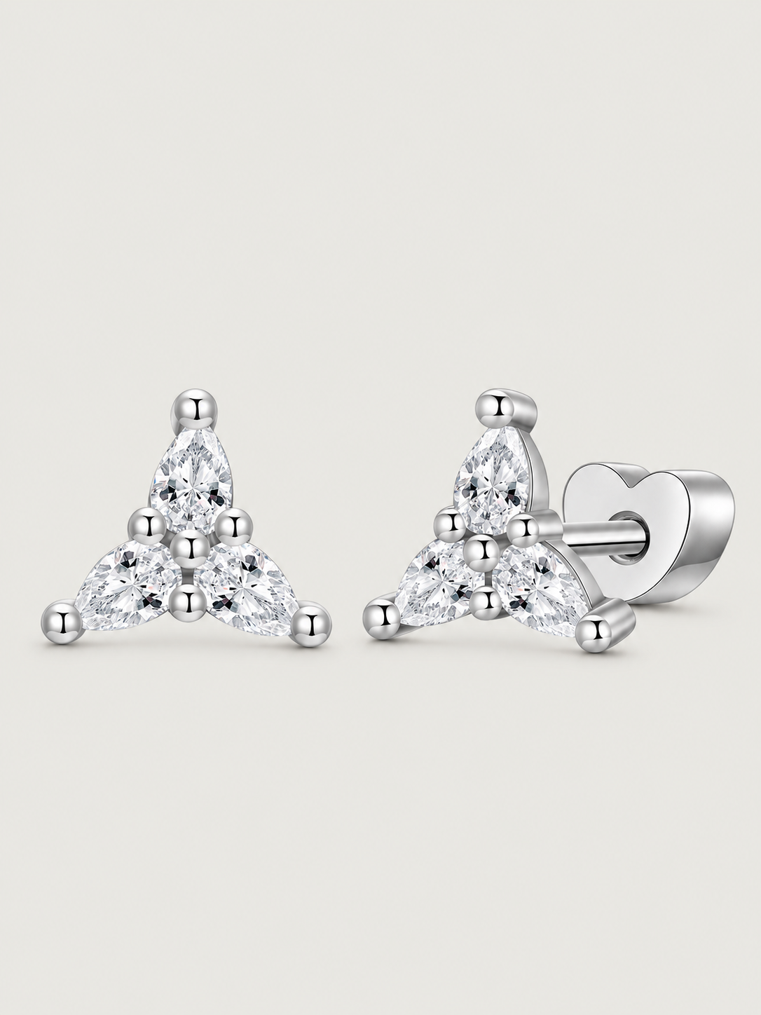 Cercei din argint Trinity Spark cu zirconii 5A