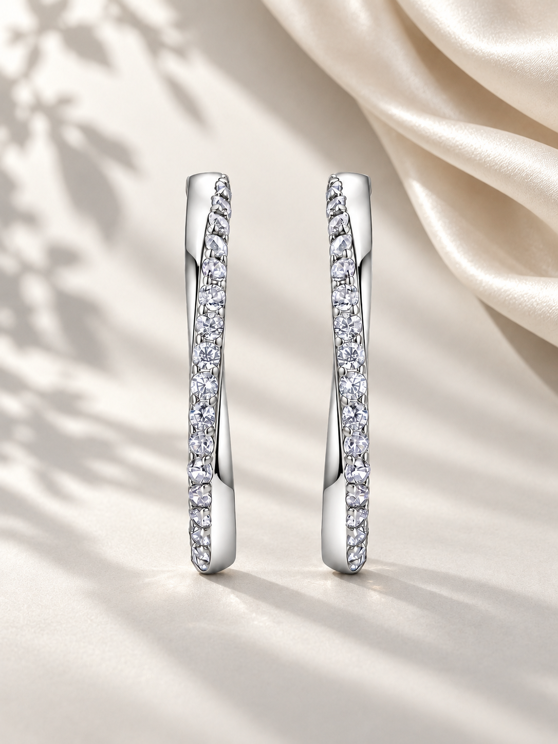 Cercei Argintii cu Moissanite 0,9 CTW