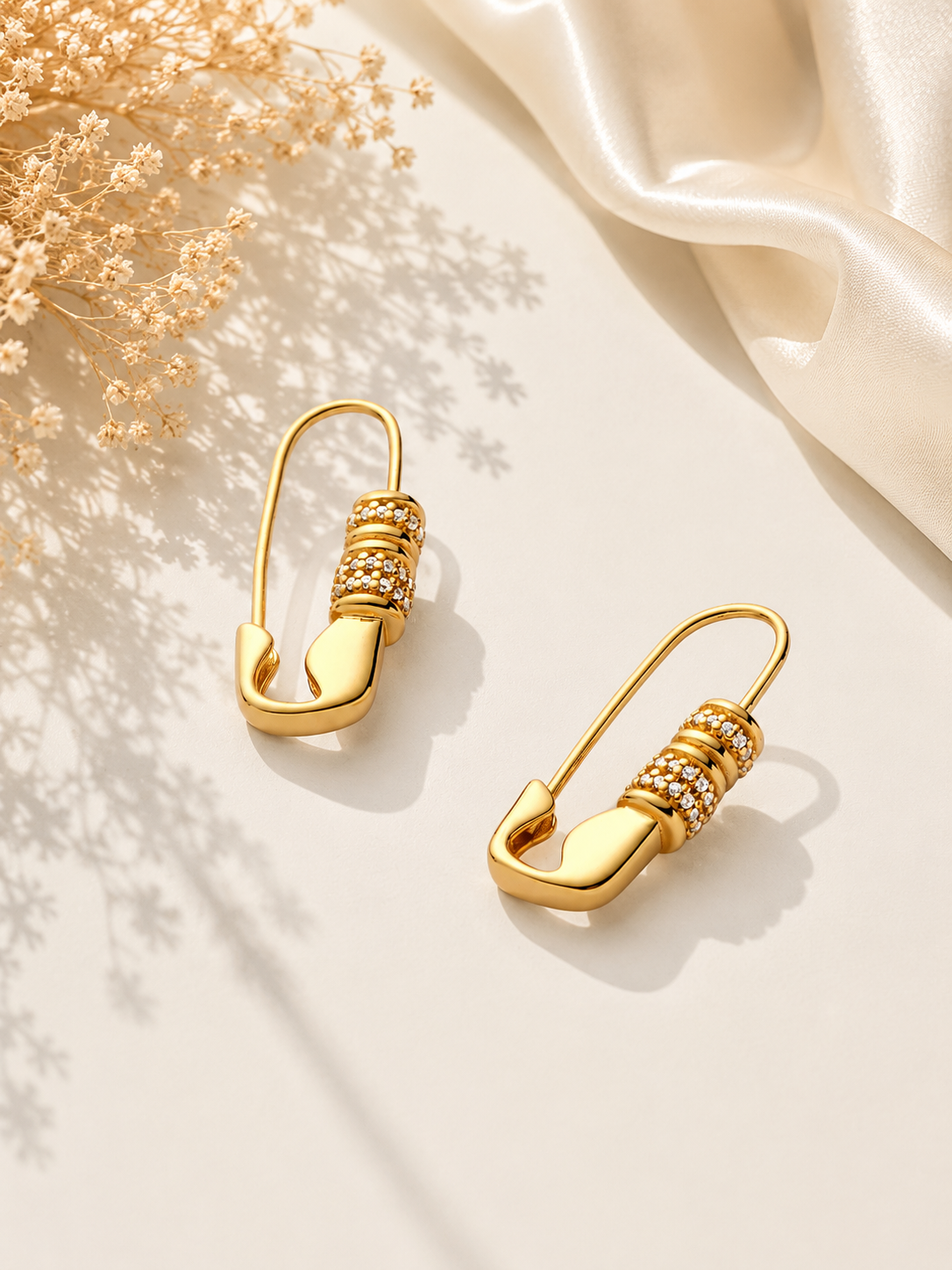 Cercei din argint placați cu aur galben 18K Freedom Gold