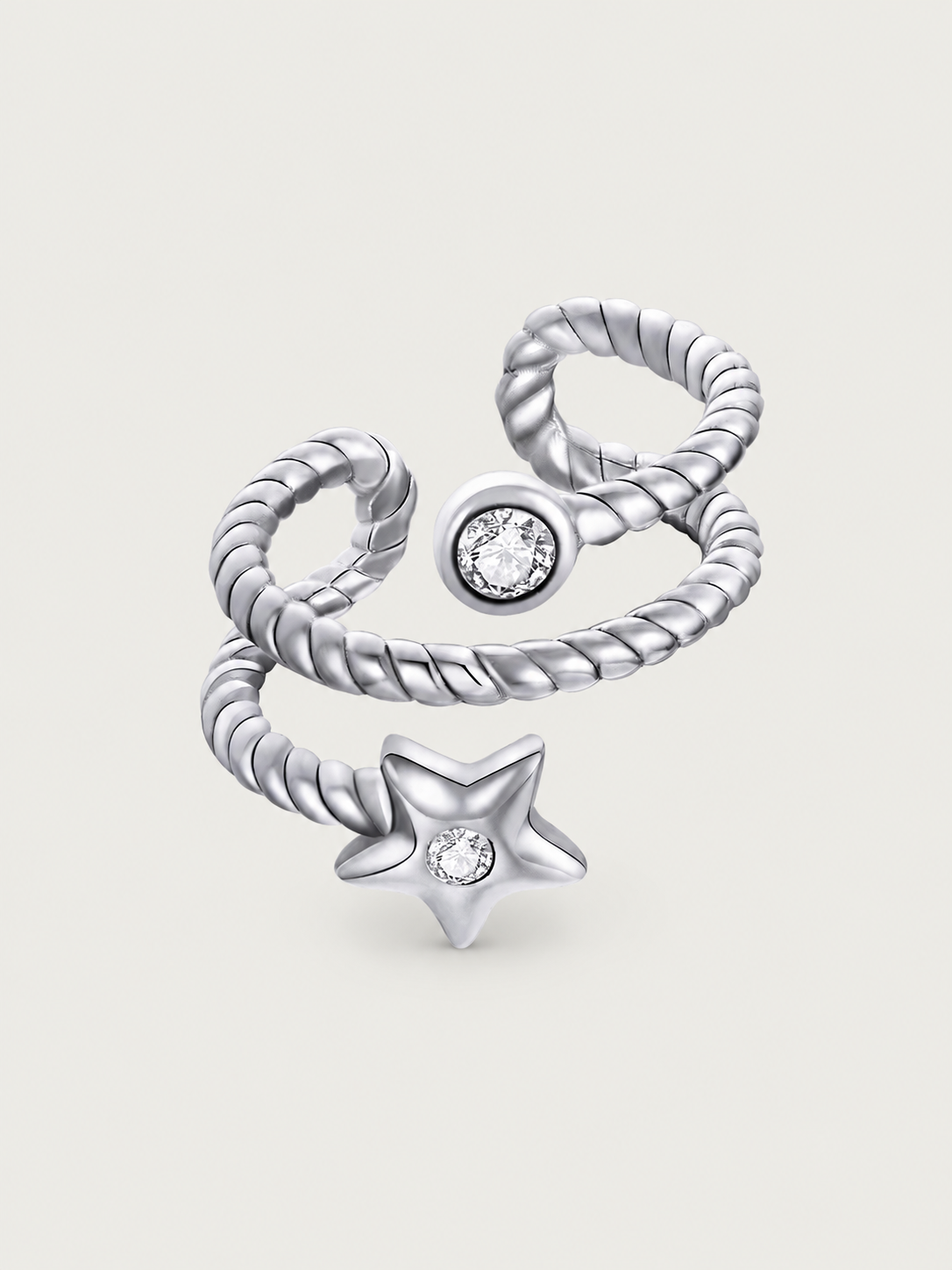 Cercei cuff din Argint Celestial Orbit cu zirconii 5A