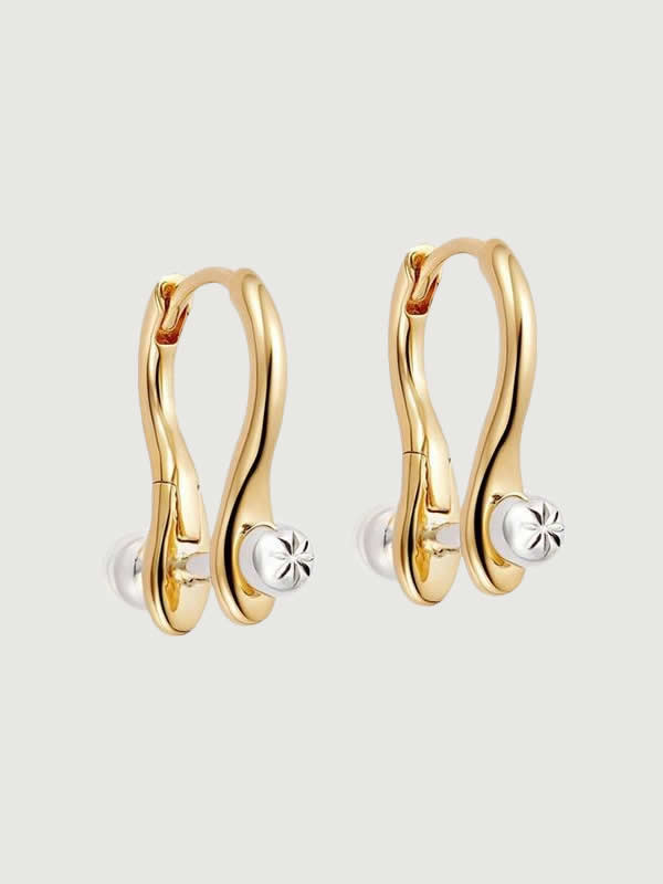 Cercei design sculptural statement din argint