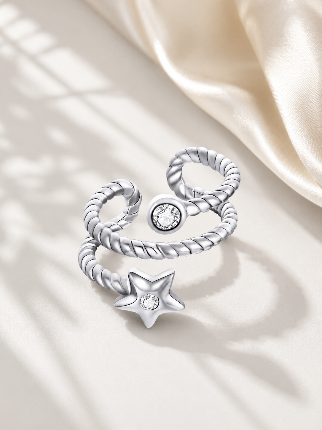 Cercei Celestial Orbit din argint pentru combinații ear stack