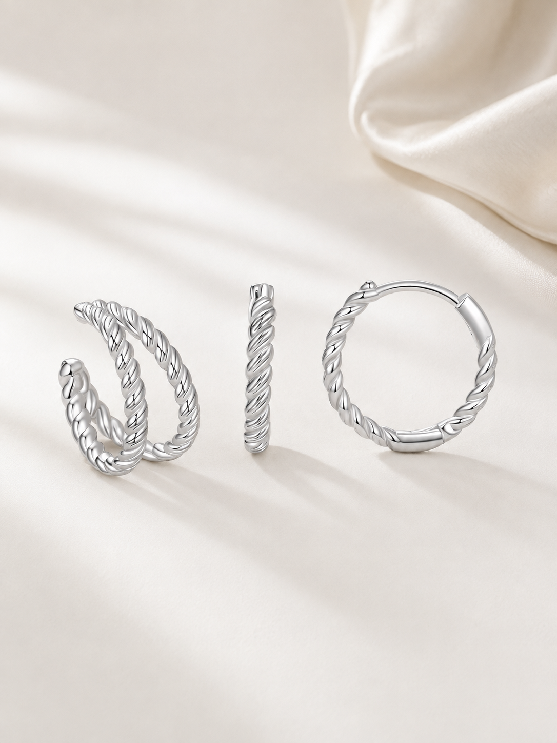Cercei cuff Twist Harmony potriviți pentru ear stack