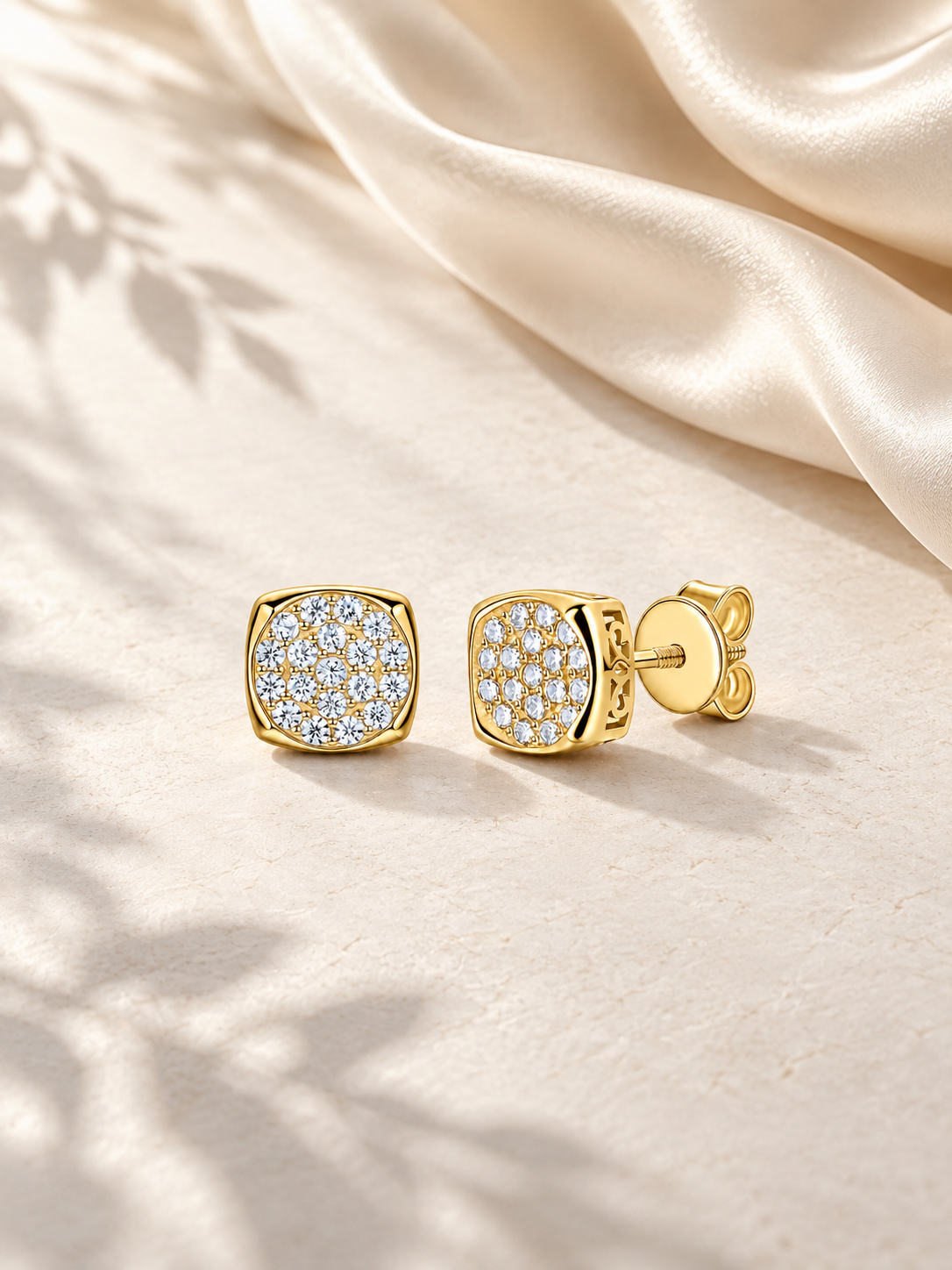 Cercei Gold cu Moissanite 0,31 CTW
