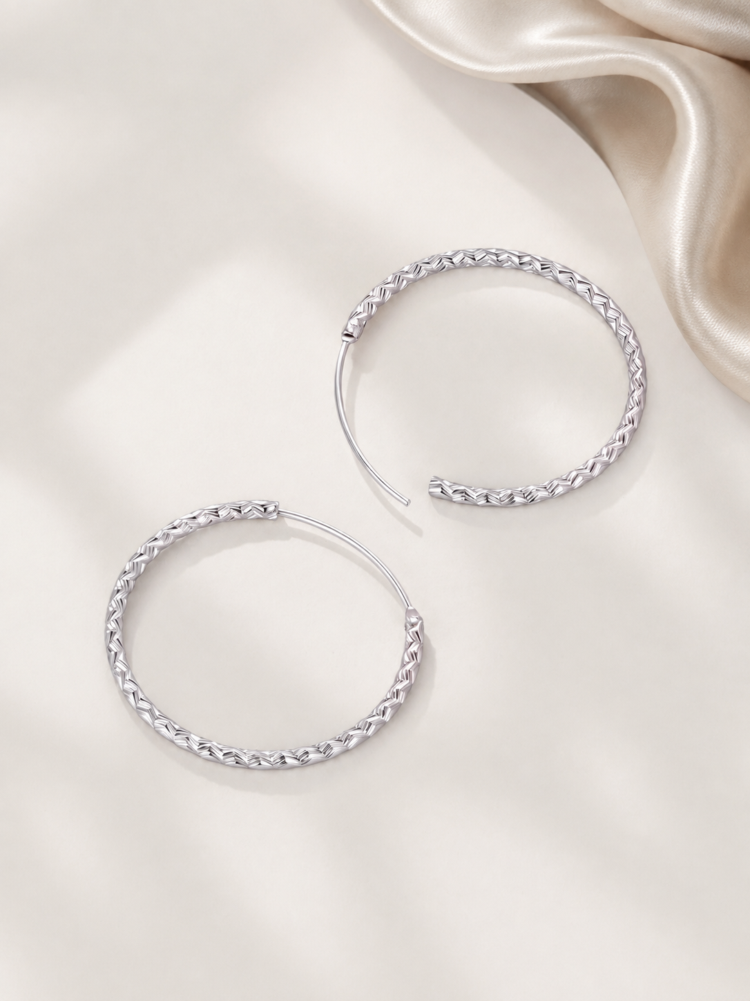 Cercei hoop din Argint 925 cu diametru de 27 mm