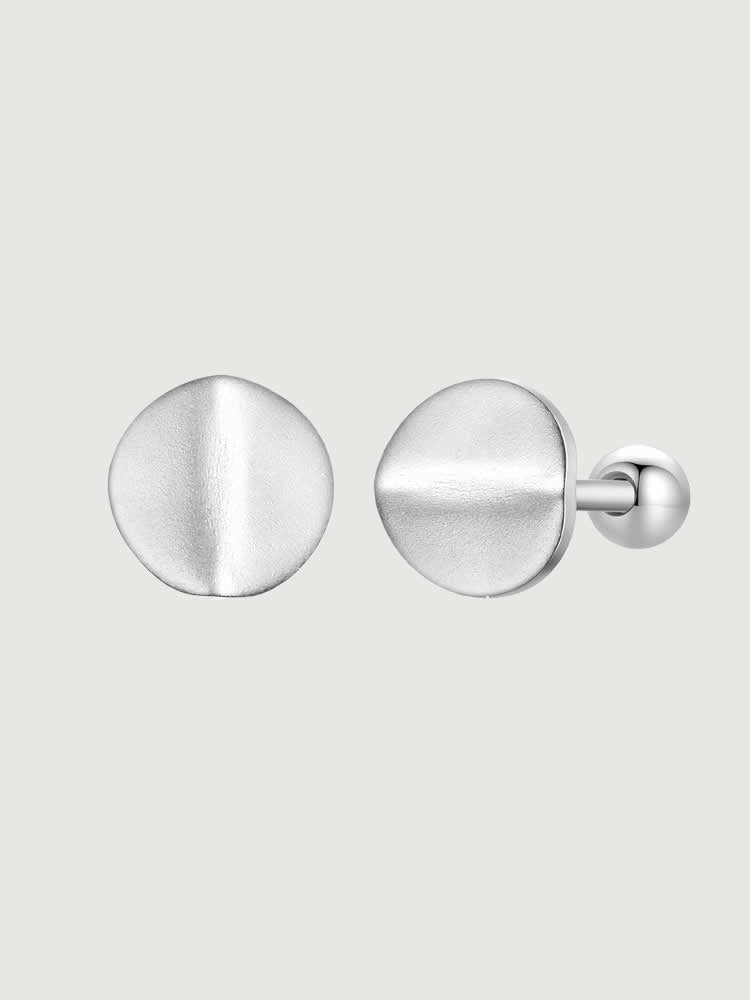 Cercei mici din argint 925 rotunzi model Lunar Essence