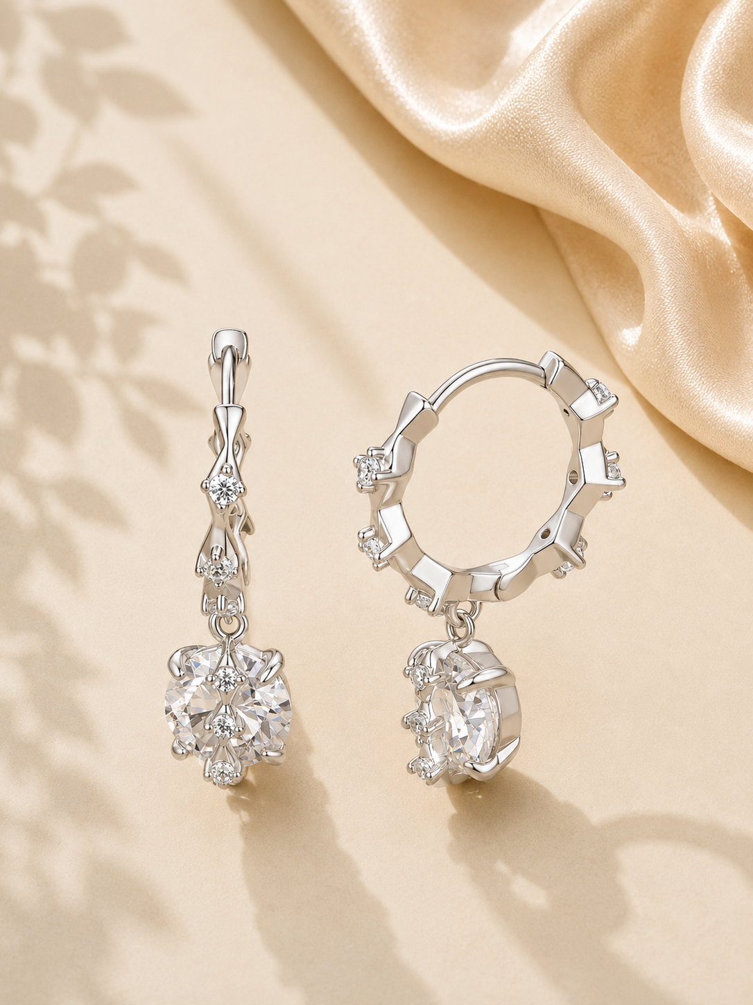 Cercei premium din argint 925 cu Moissanite