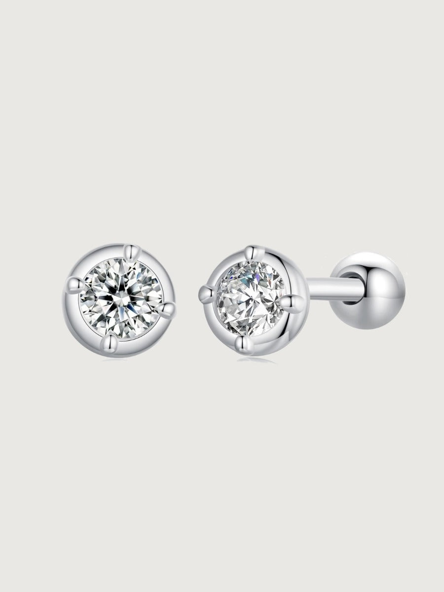 Cercei Five Star Radiance din argint cu moissanite
