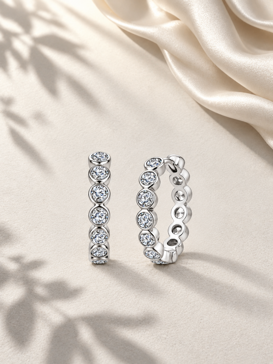 Cercei din Argint 925 Silver cu Moissanite