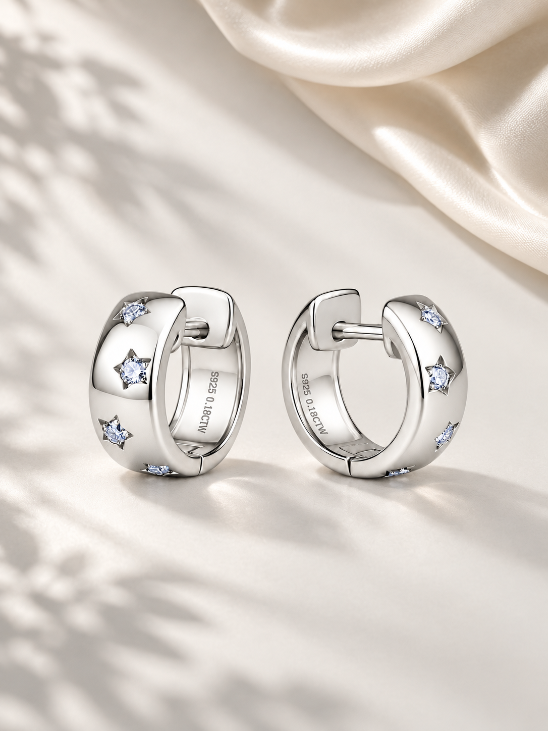 Cercei Silver Celestial Glow cu Moissanite 6A