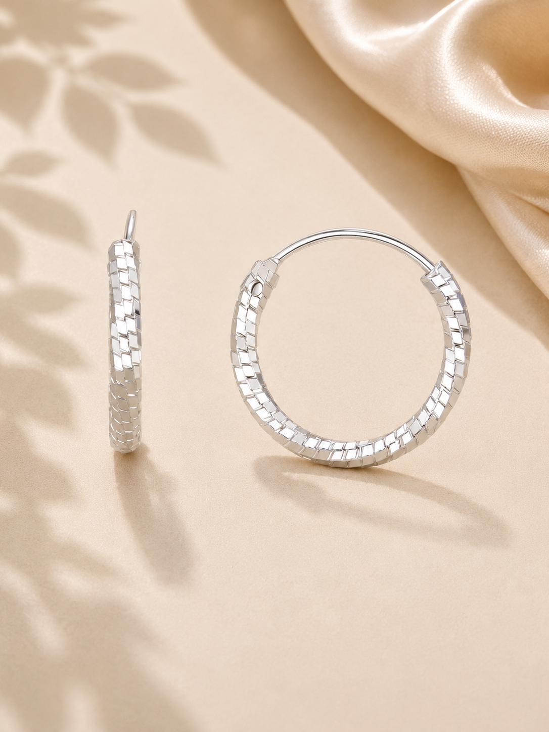 Cercei Stardust Hoops S din argint 925