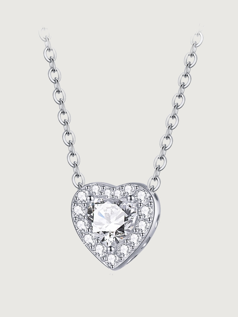Colier din argint 925 Bright Love cu inimă și zirconiu