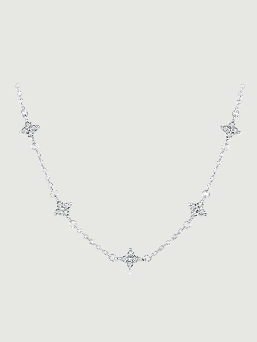 Colier din argint 925 cu stele si zirconii