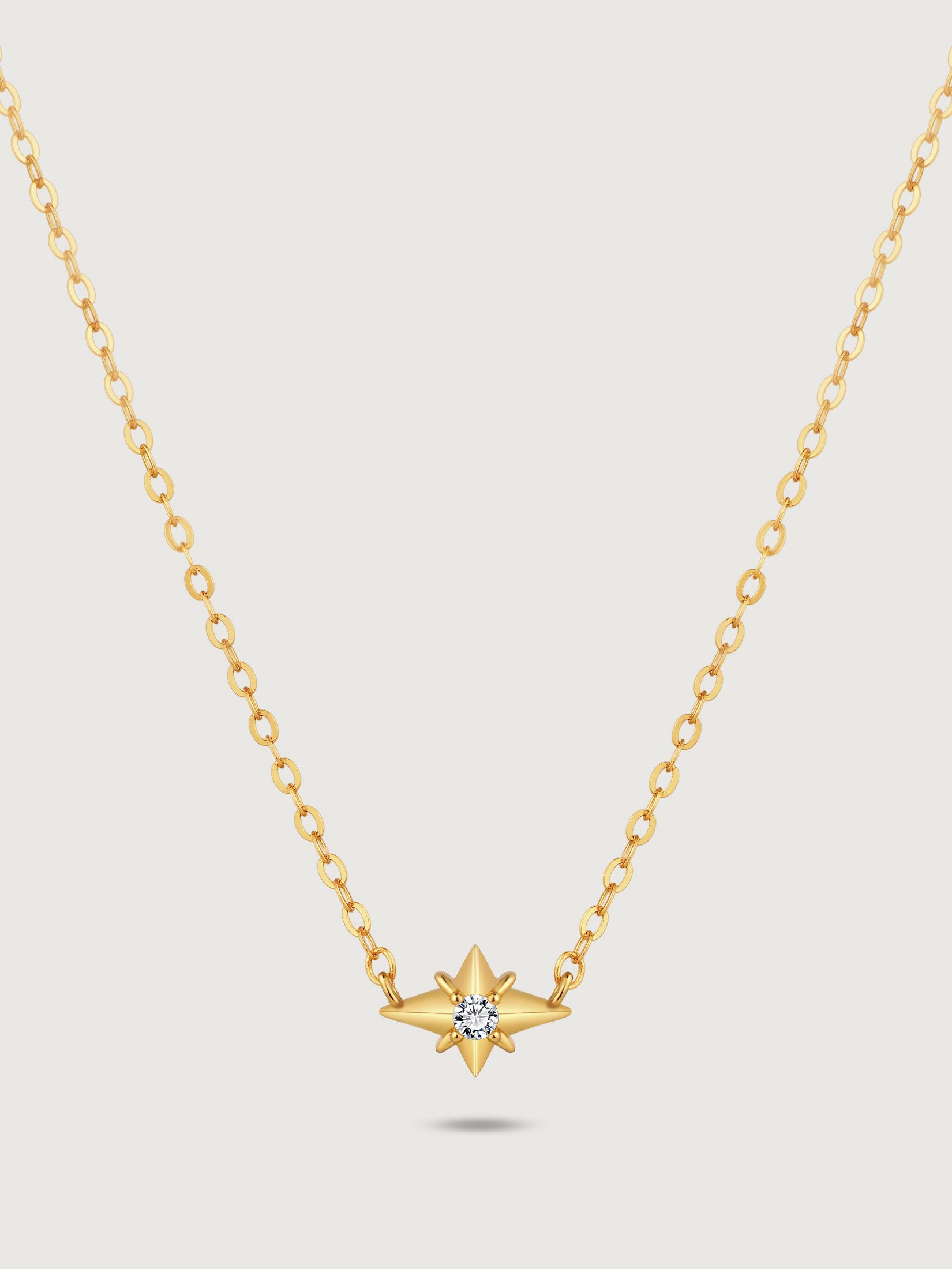 Colier din argint 925 Gold North Star Mini cu pandantiv stea