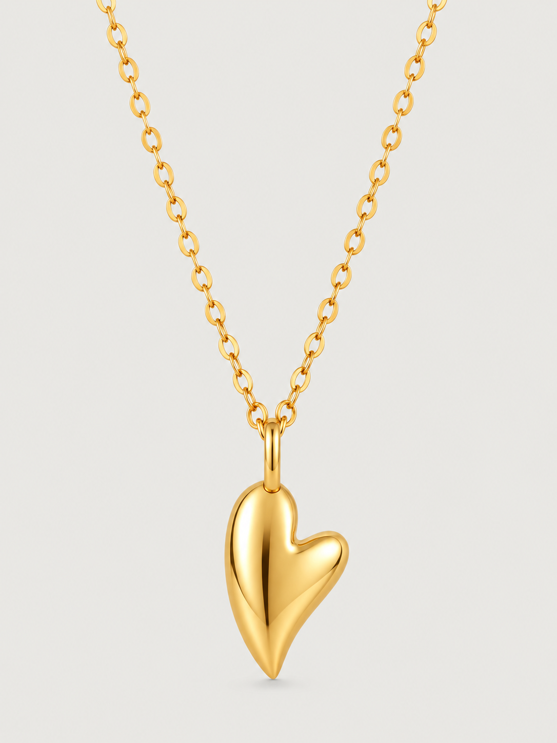 Colier din argint 925 Gold Sculpted Love Heart inimă